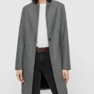 AllSaints Leni Puppytooth Coat US Size 4 (UK 6, EU 36)